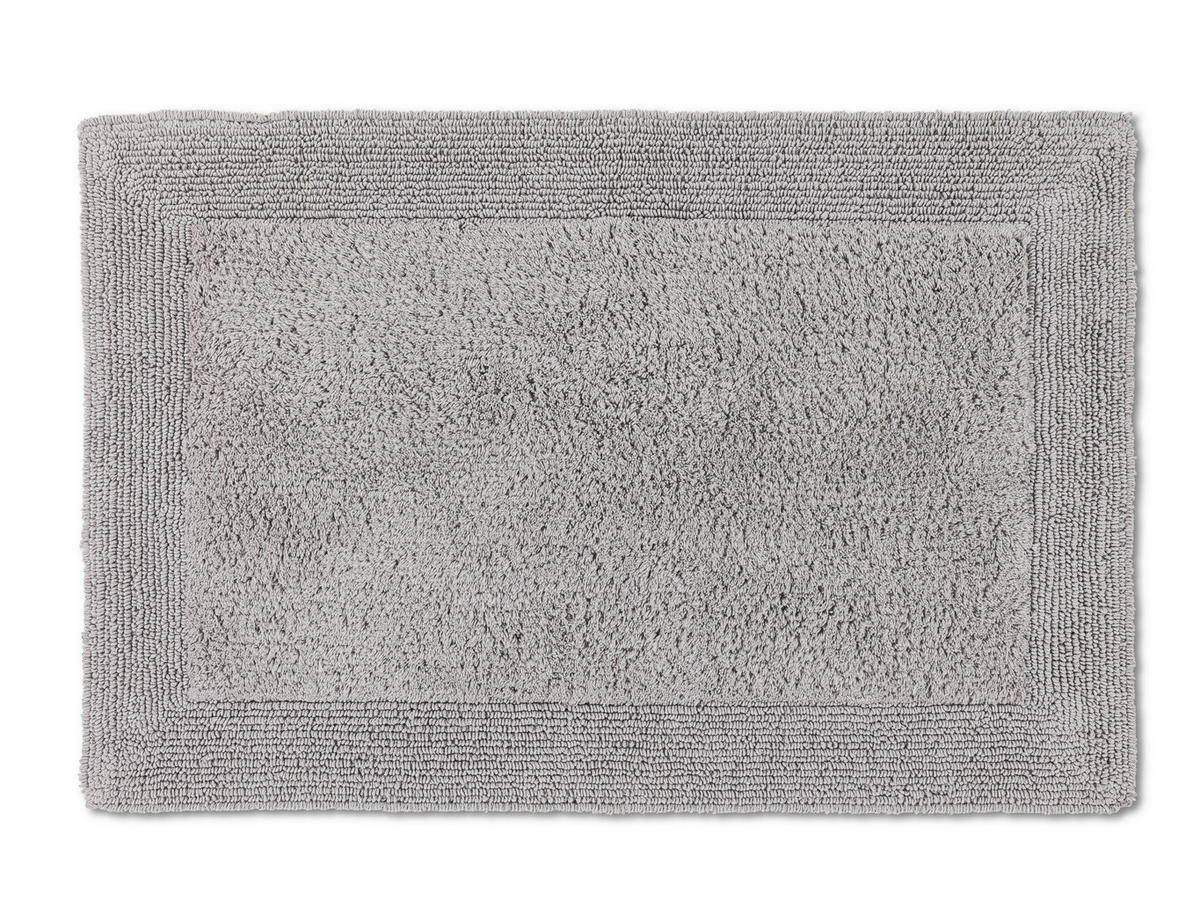 BADTEPPICH Bahamas Hellgrau 67/110 cm  - Hellgrau, Basics, Textil (67/110cm) - Schöner Wohnen