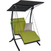 HOLLYWOODSCHAUKEL 100/160/145 cm Limette  - Dunkelgrau/Anthrazit, Basics, Textil/Metall (100/160/145cm) - Boxxx