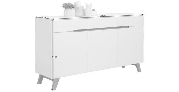 SIDEBOARD 169/94/41 cm - Eichefarben/Weiß, Design, Holz/Holzwerkstoff (169/94/41cm) - Hom`in