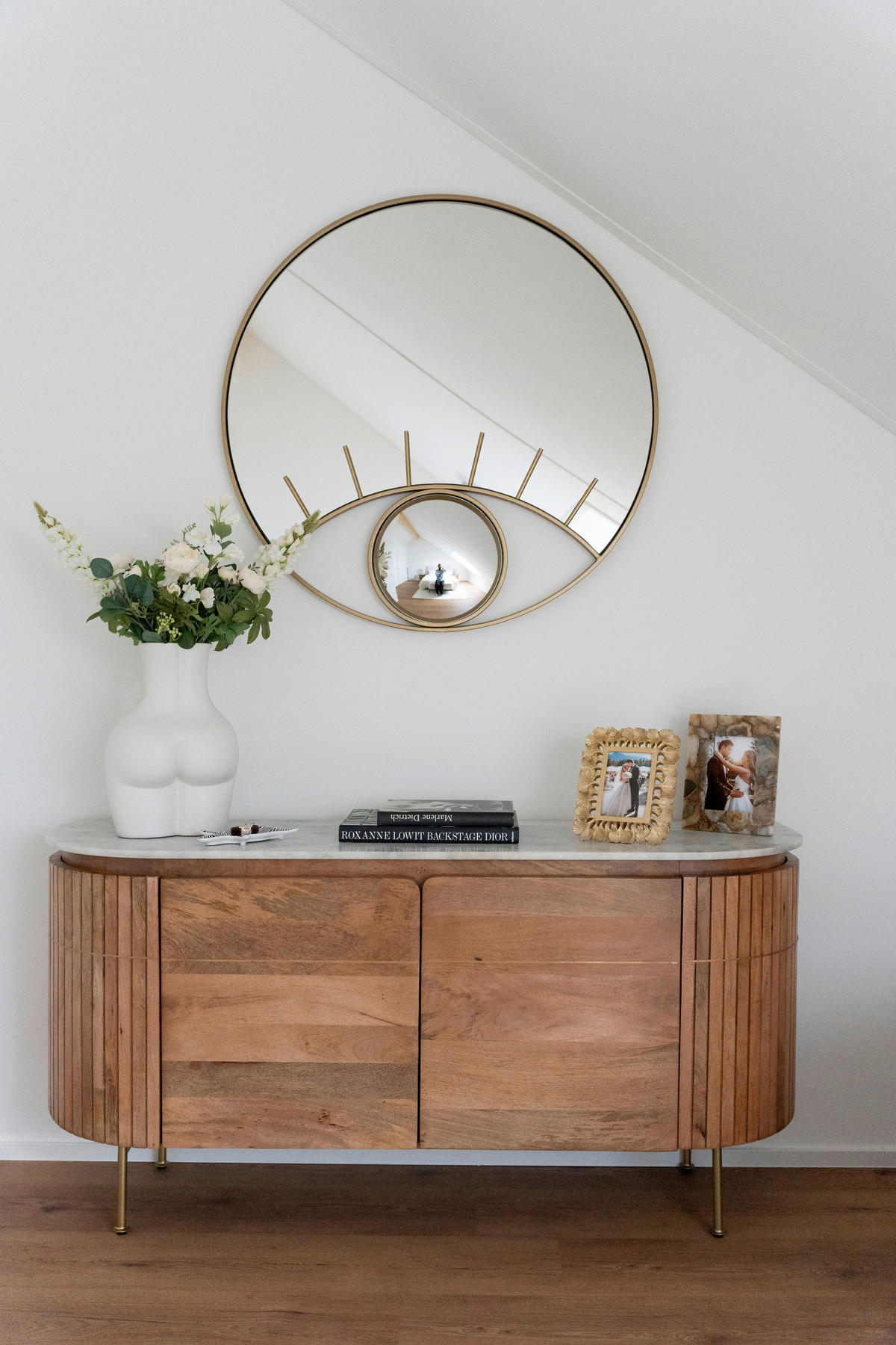 SIDEBOARD  in 160/78/45 cm  - Goldfarben/Braun, Design, Holz/Stein (160/78/45cm) - Kare-Design