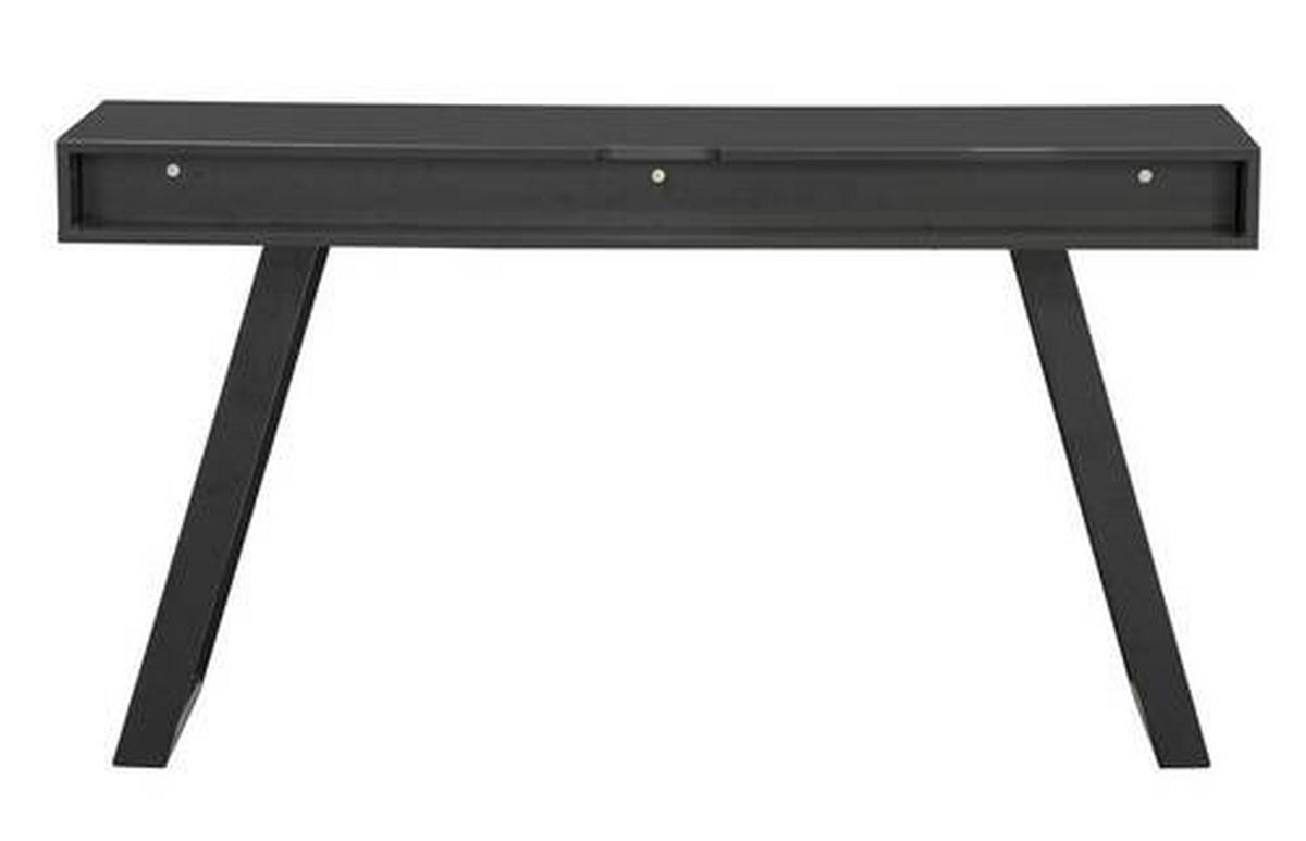 SCHREIBTISCH 140/60/76 cm, Grau, Eichefarben, Kabeldurchlass, Stauraum  - Eichefarben/Grau, MODERN, Holzwerkstoff/Metall (140/60/76cm) - MID.YOU