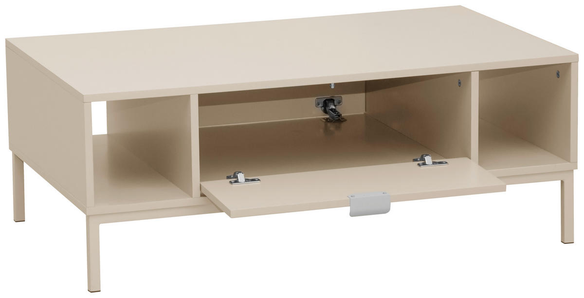 KONFERENČNÝ STOLÍK, kašmírová, kov, kompozitné drevo, 100/60/38 cm - kašmírová, Design, kov/kompozitné drevo (100/60/38cm) - MID.YOU