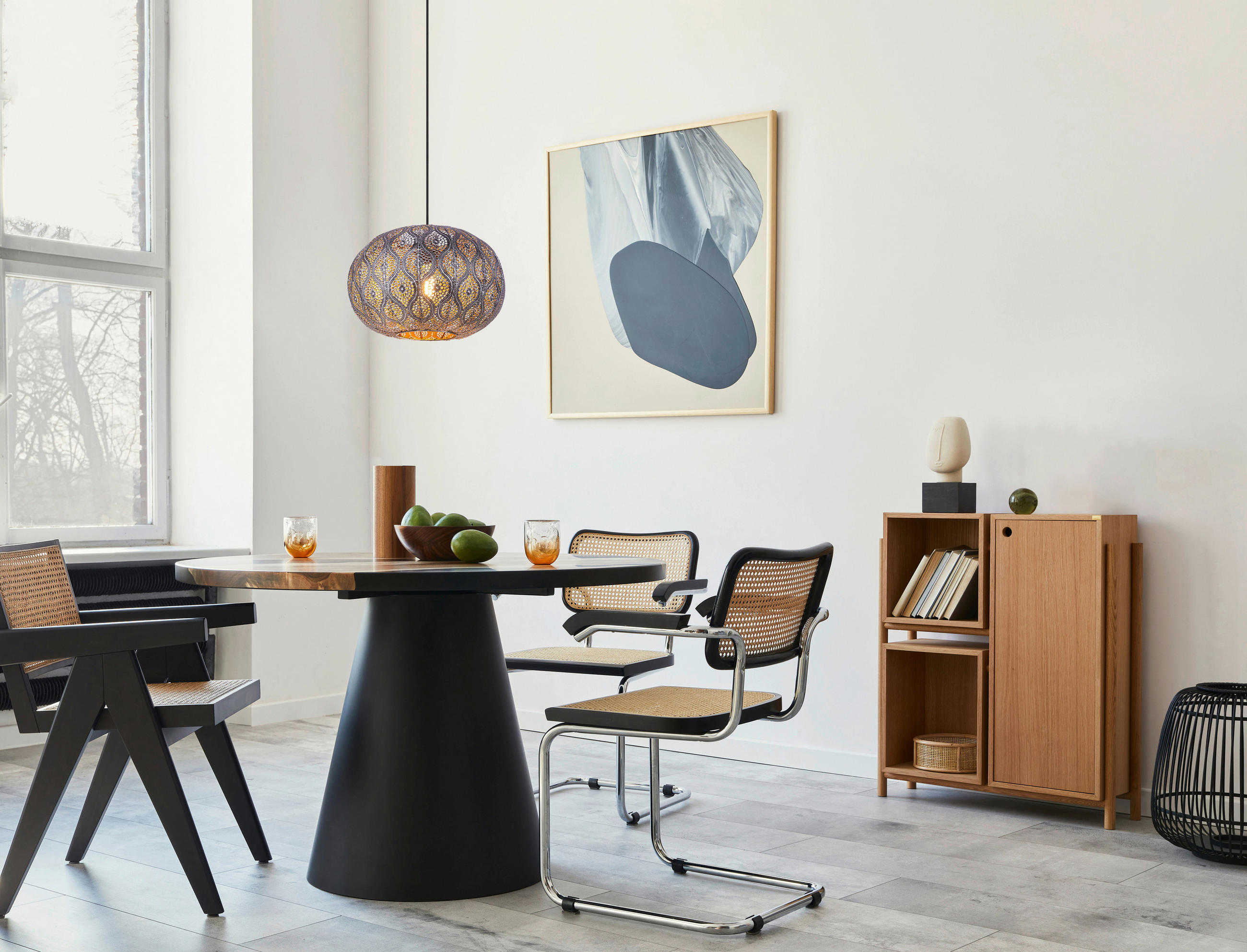 LED-HÄNGELEUCHTE 30/120 cm    - Silberfarben/Schwarz, Design, Kunststoff/Metall (30/120cm) - Globo