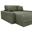 XXL-SESSEL Cord Olivgrün    - Schwarz/Olivgrün, MODERN, Kunststoff/Textil (160/87/190cm) - Carryhome