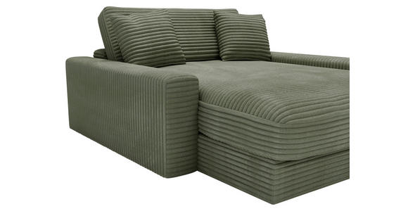 XXL-SESSEL Cord Olivgrün - Schwarz/Olivgrün, MODERN, Kunststoff/Textil (160/87/190cm) - Carryhome
