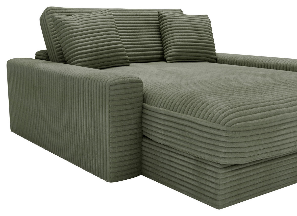 XXL-SESSEL - Schwarz/Olivgrün, MODERN, Kunststoff/Textil (160/87/190cm) - Carryhome