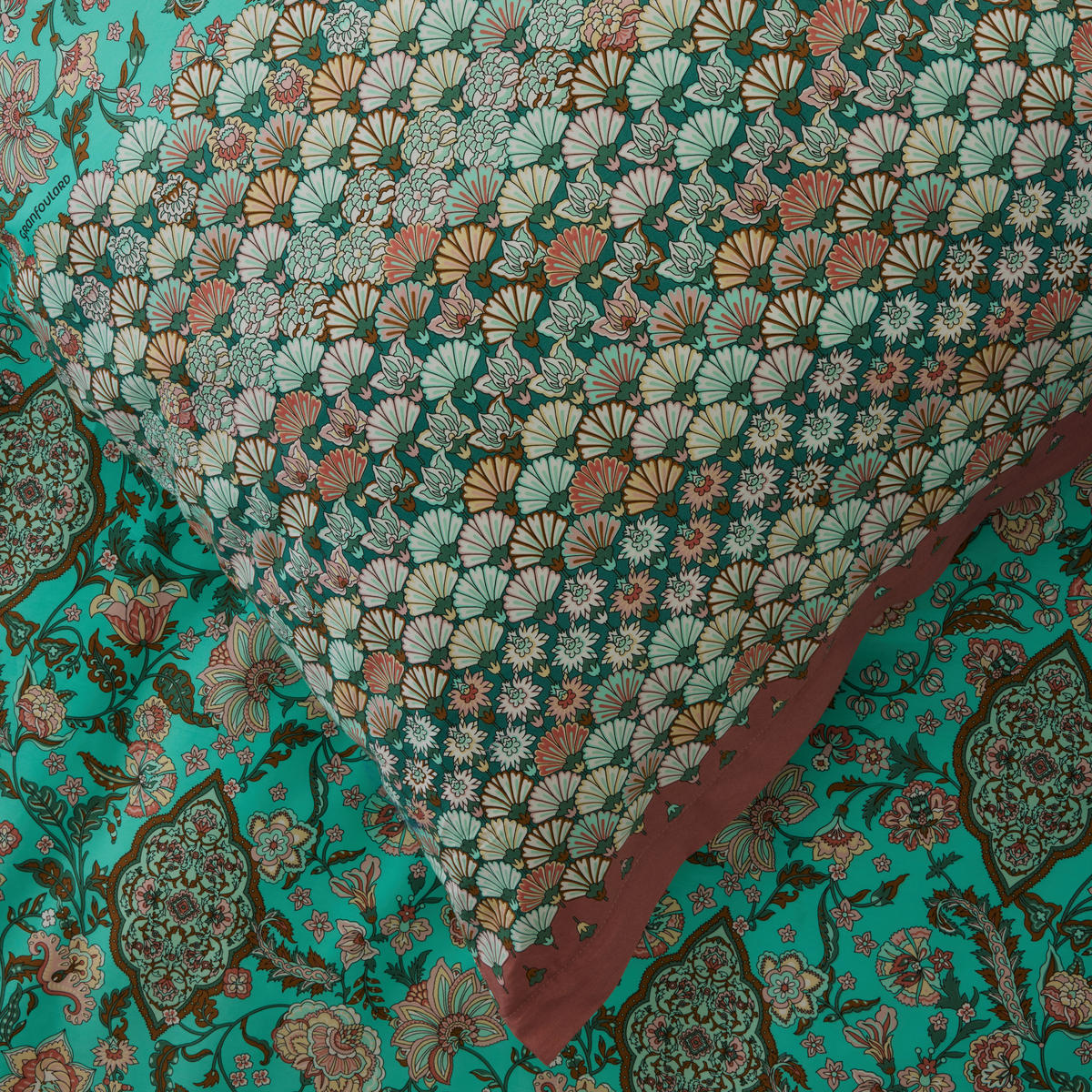 BETTWÄSCHE Tigullio Satin 135/200 cm  - Grün, KONVENTIONELL, Textil (135/200cm) - Bassetti