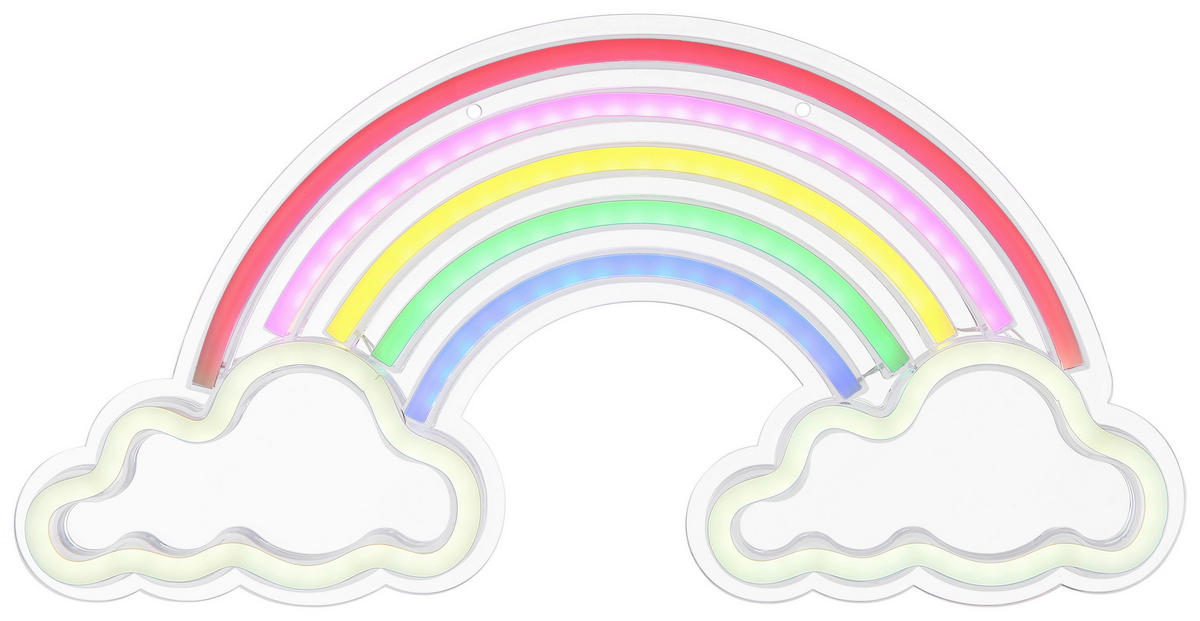 KINDERWANDLEUCHTE - Klar/Weiß, Basics, Kunststoff (40/20/1,6cm) - Globo