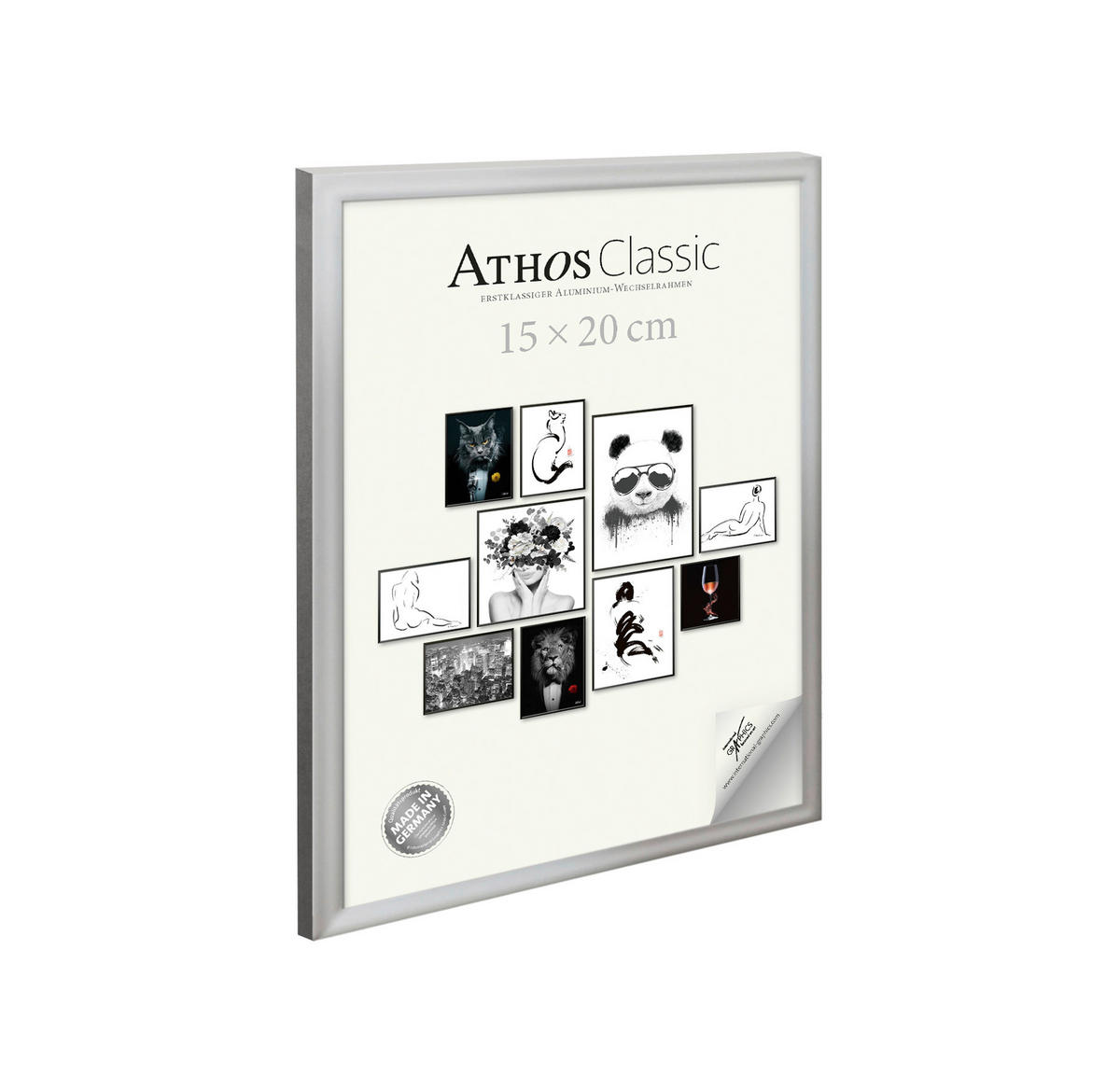 BILDERRAHMEN - Silberfarben, Basics, Papier/Holzwerkstoff (15/20/1,8cm)