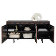 SIDEBOARD 160/79/44 cm  - Dunkelbraun/Schwarz, Trend, Holz/Metall (160/79/44cm) - Ambia Home