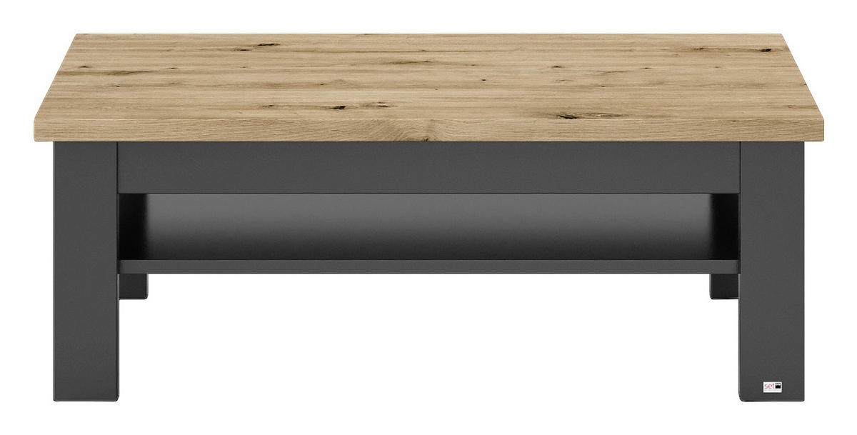COUCHTISCH 110/70/40 cm rechteckig Graphitfarben, Eiche Artisan  - Graphitfarben/Eiche Artisan, Design, Holzwerkstoff (110/70/40cm) - SetOne by Musterring