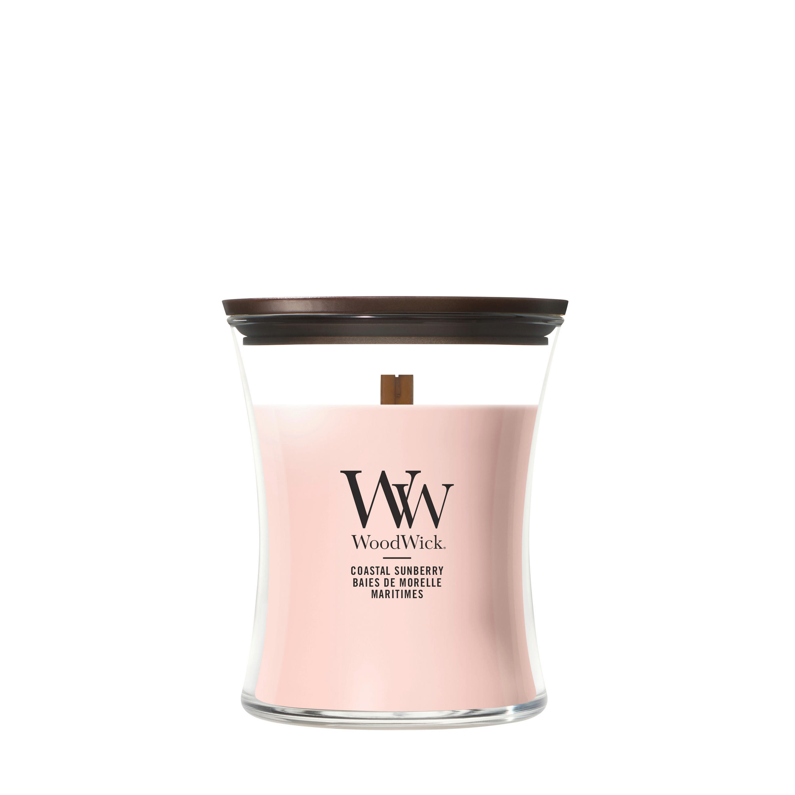 VONNÁ SVIEČKA  - pink, Basics, sklo (9.9/9.9/11.6cm) - WoodWick