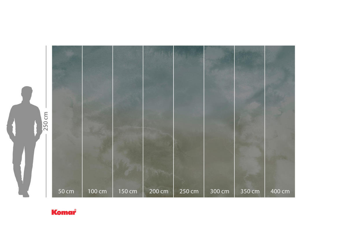 NON WOVEN-TAPET 400/250 cm  - vit/blå, Basics (400/250cm) - Komar