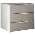 NACHTSCHRANK 60/61/43 cm  - Chromfarben/Schwarz, Basics, Glas/Holzwerkstoff (60/61/43cm) - Dieter Knoll
