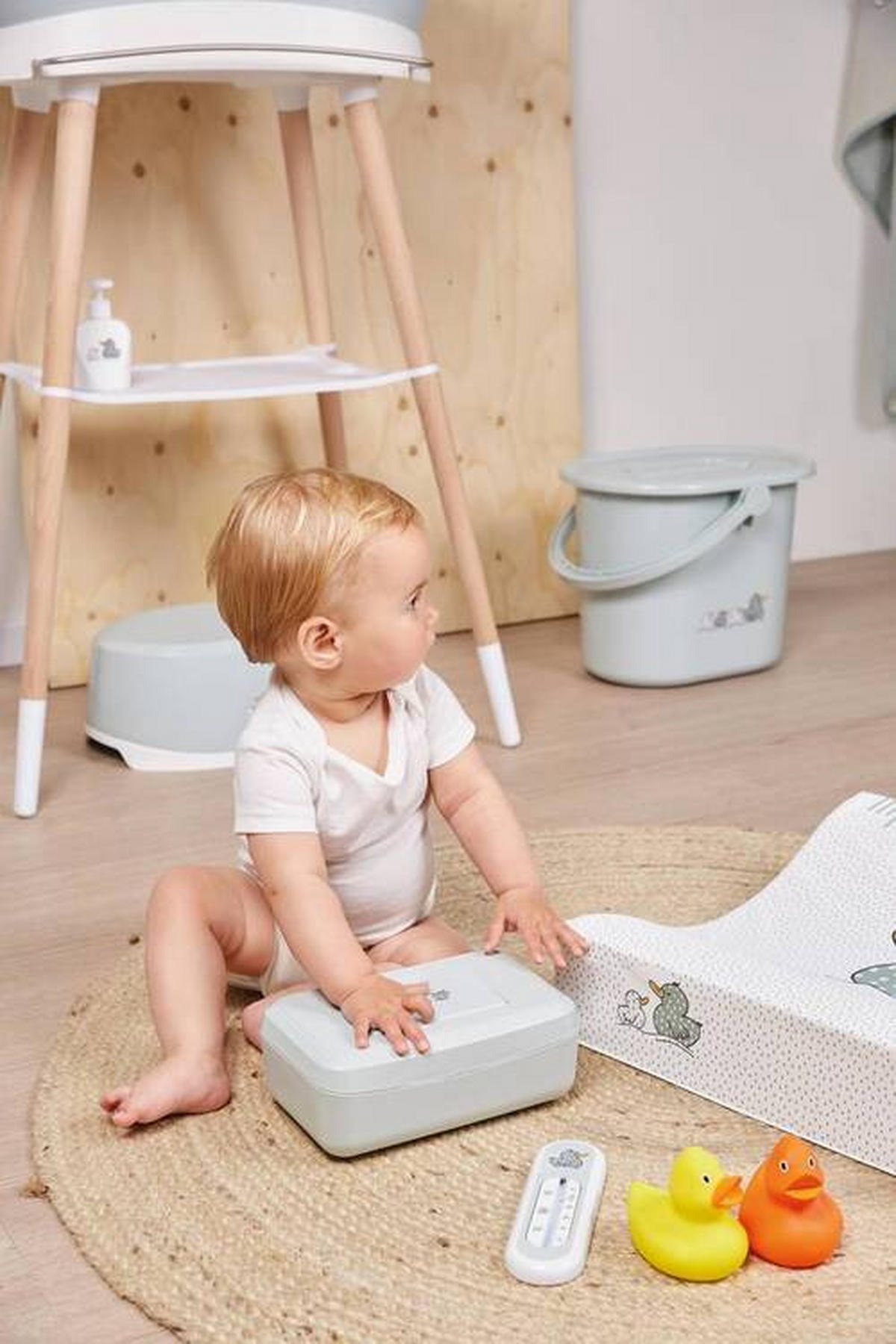BABYKAMM UND BÜRSTE - Pastellgrün, Basics, Kunststoff - Bebe Jou
