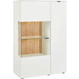 HIGHBOARD Weiß, Eichefarben  95/139,6/42 cm  - Eichefarben/Anthrazit, Design, Glas/Holz (95/139,6/42cm) - Novel
