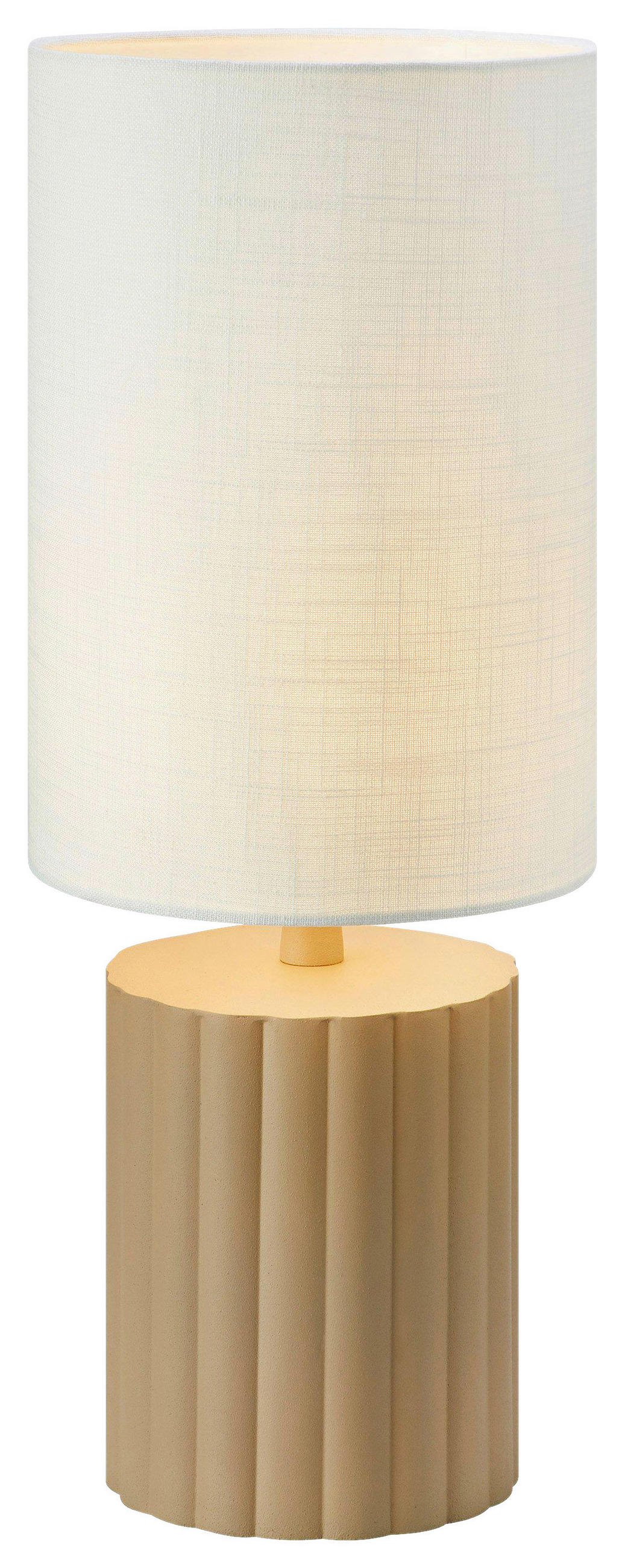 TISCHLEUCHTE - Beige/Weiß, Basics, Textil/Metall (23/57cm) - Markslöjd