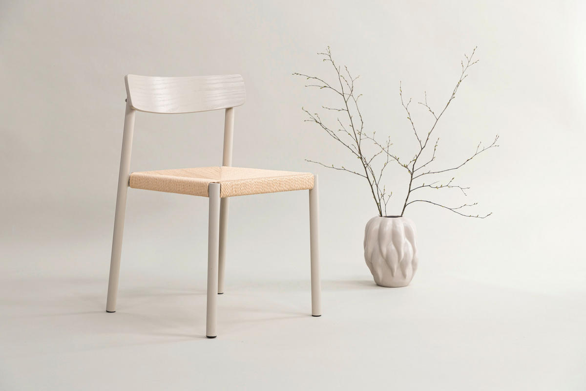 STUHL Rattan  - Design, Holz/Metall (51,5/79/54cm) - Livetastic