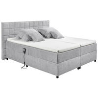 BOXSPRING-ÁGY 180/200 cm  világosszürke  - világosszürke/ezüst, Basics, műanyag/faalapú anyag (180/200cm) - MID.YOU