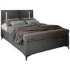 BOXBETT 140/200 cm  in Dunkelgrau  - Dunkelgrau/Schwarz, KONVENTIONELL, Textil/Metall (140/200cm) - Modante