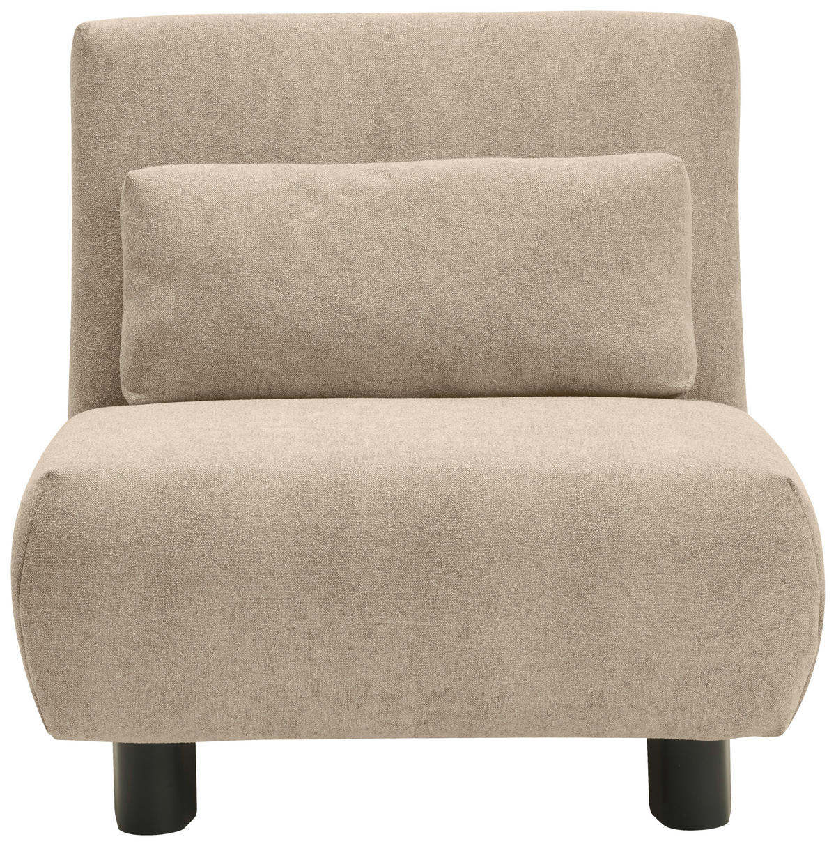 SCHLAFSESSEL Flachgewebe Beige    - Beige/Schwarz, KONVENTIONELL, Textil/Metall (90/85/100cm) - Carryhome
