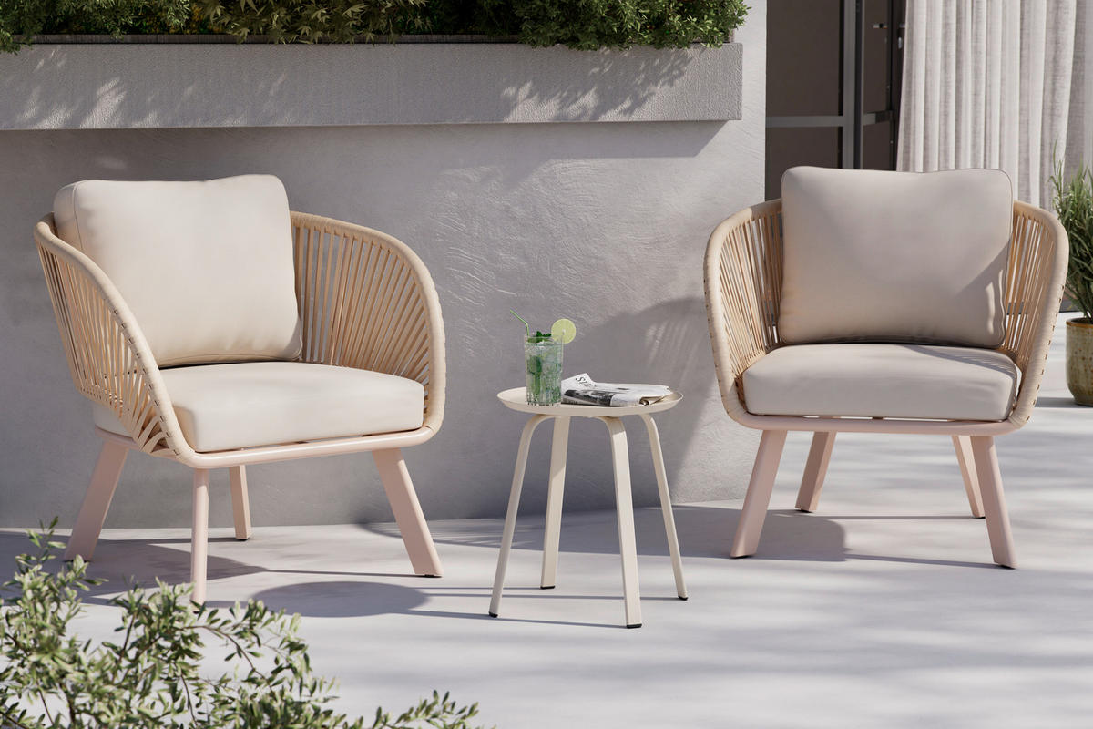 MIZICA, bež  - bež, Design, kovina (40/40/46cm) - Ambia Garden