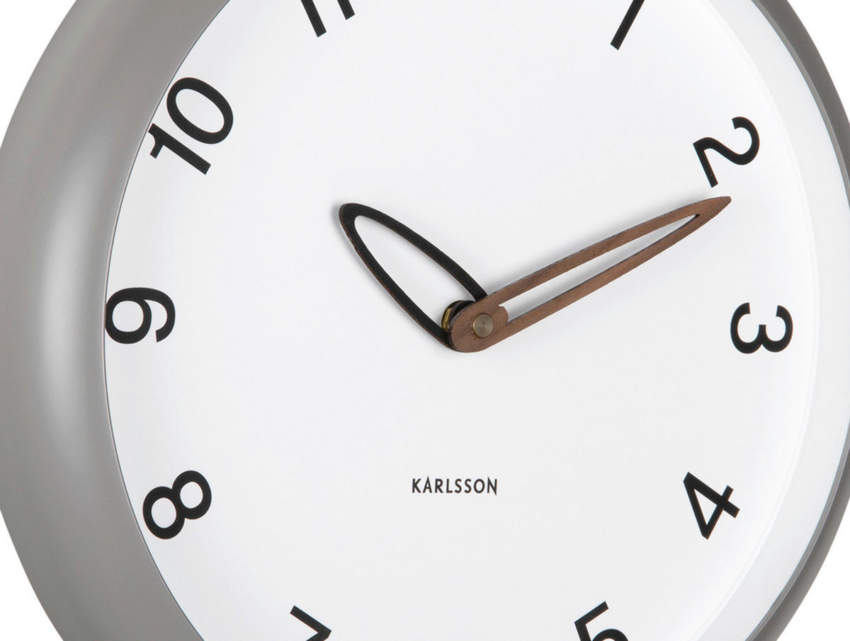 WANDUHR 30 cm   - Dunkelgrau, Basics, Kunststoff (30cm) - Karlsson