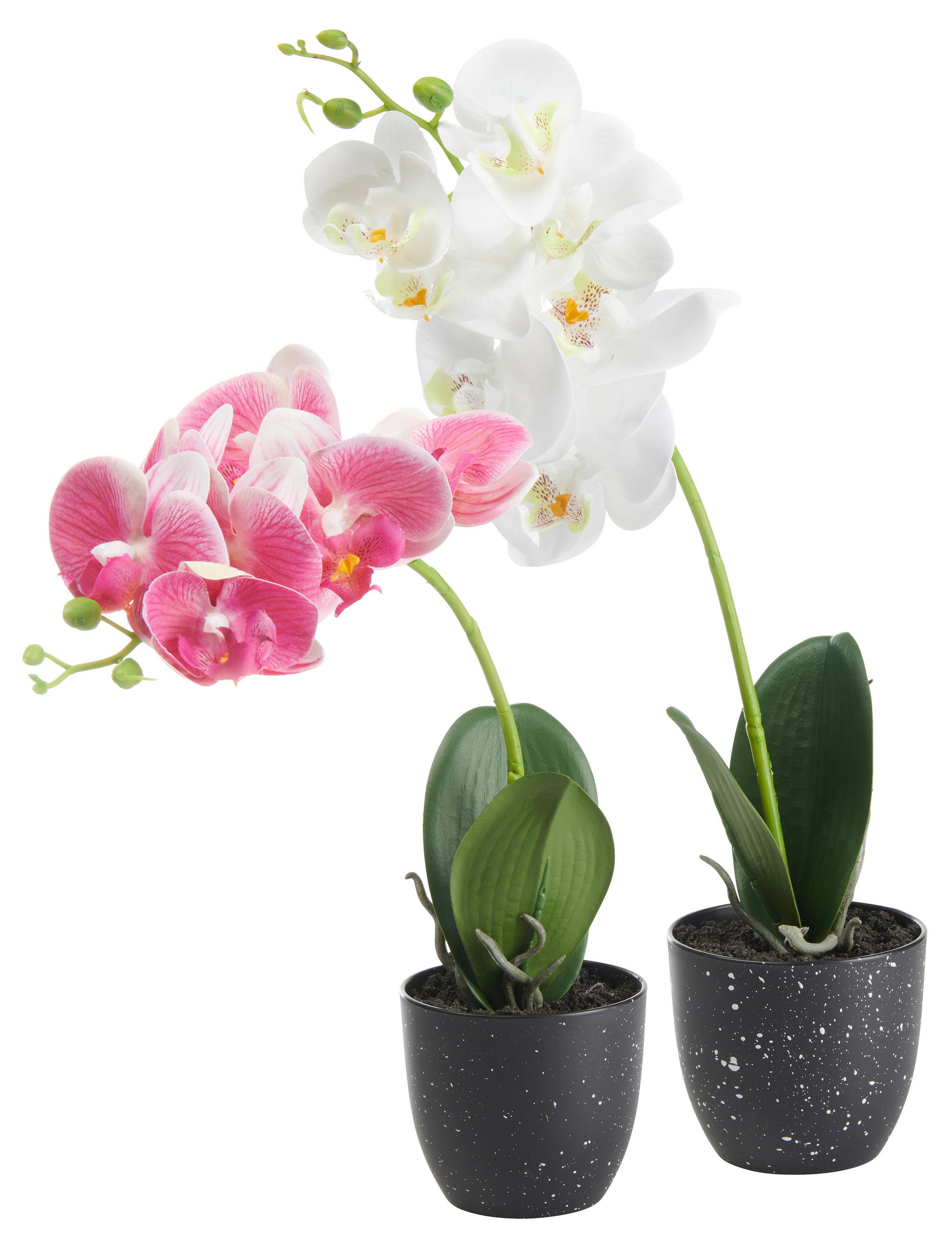 KONSTBLOMMA - grön/svart, Basics, textil/plast (36cm)