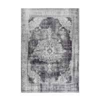 FLACHWEBETEPPICH Wohnzimmer 140/200 cm Vintage 8400 Hellgrau Hellgrau rechteckig  - Hellgrau, KONVENTIONELL, Textil (140/200cm) - Kayoom