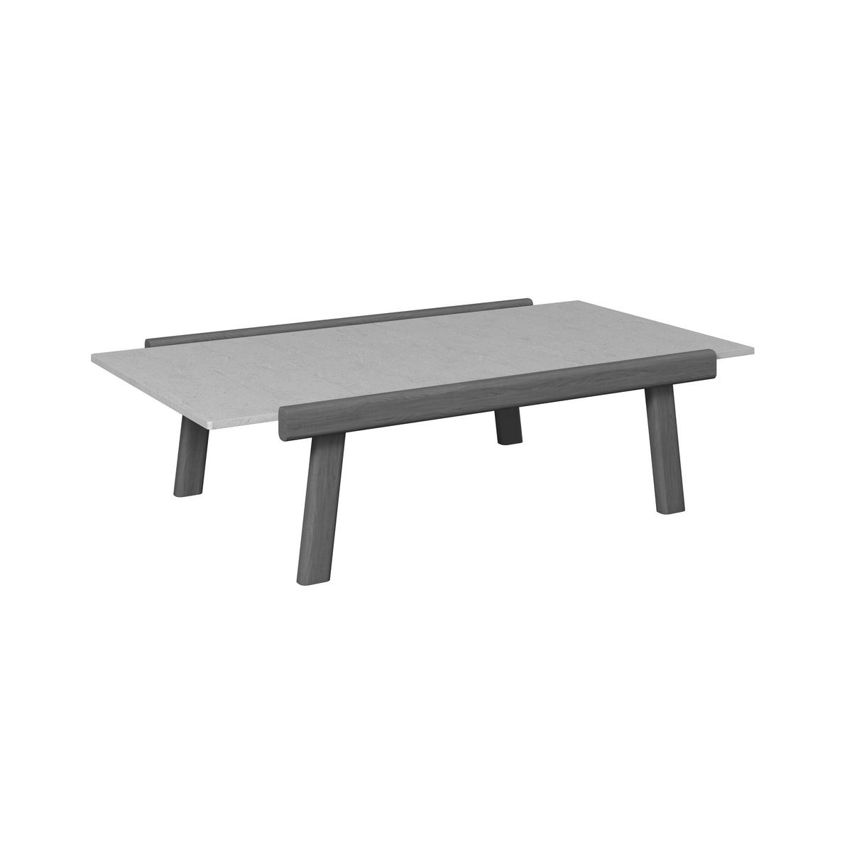 LOUNGETISCH 135/77/36 cm Holz, Kunststoff  - Graphitfarben/Grau, ROMANTIK / LANDHAUS, Holz/Kunststoff (135/77/36cm) - Dieter Knoll