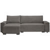 ECKSOFA in Cord, Webstoff Braun  - Schwarz/Braun, Modern, Holz/Textil (157/265cm) - Carryhome