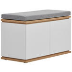 GARDEROBENBANK  in 85/52/38 cm  - Dunkelgrau/Schwarz, Design, Holzwerkstoff/Kunststoff (85/52/38cm) - Xora