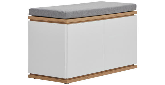 GARDEROBENBANK  in 85/52/38 cm  - Dunkelgrau/Schwarz, Design, Holzwerkstoff/Kunststoff (85/52/38cm) - Xora