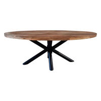 ESSTISCH in Holz 160/90/77 cm  - Schwarz/Braun, Natur, Holz/Metall (160/90/77cm) - MID.YOU