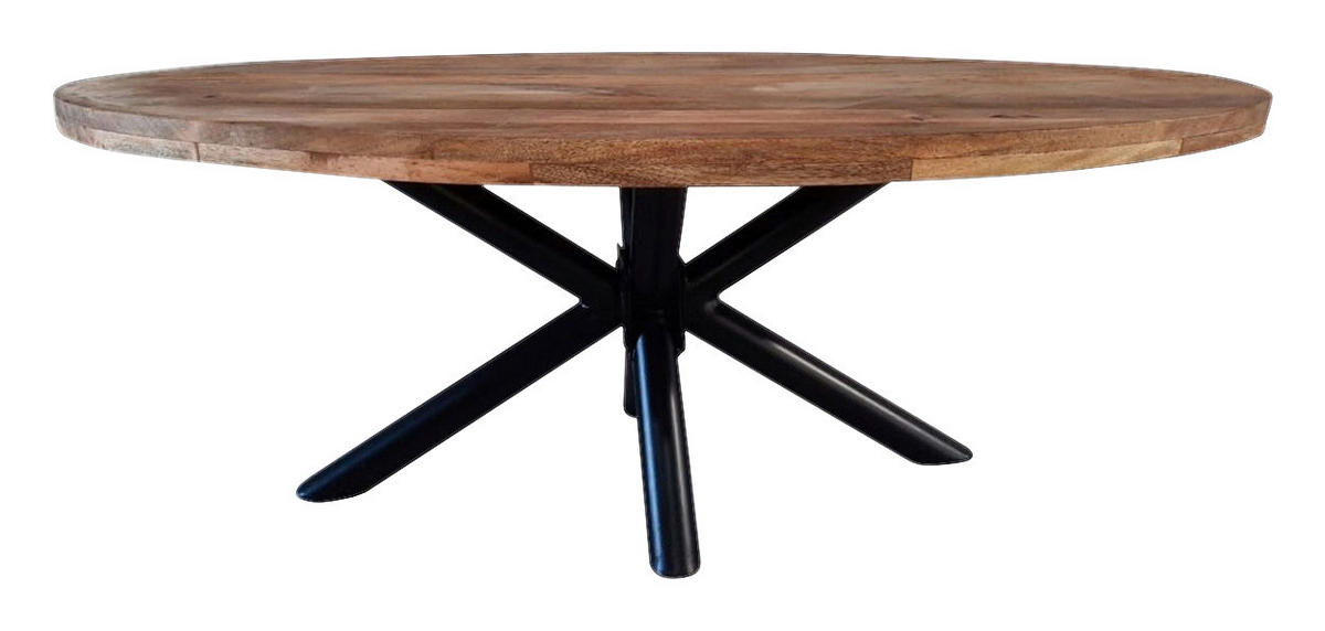 ESSTISCH in Holz 160/90/77 cm  - Schwarz/Braun, Natur, Holz/Metall (160/90/77cm) - MID.YOU