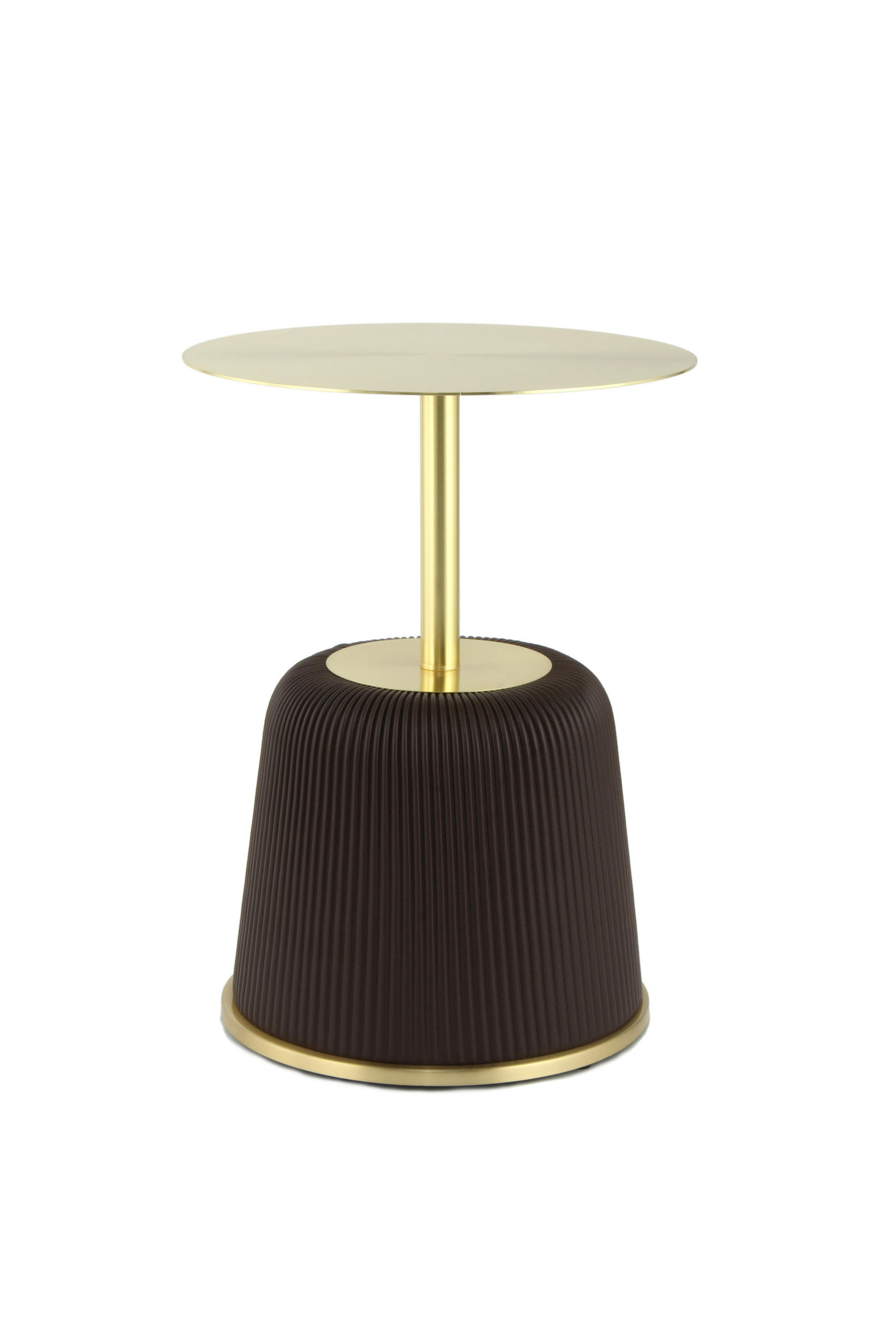 MID.YOU PRÍRUČNÝ STOLÍK, hnedá, zlatá