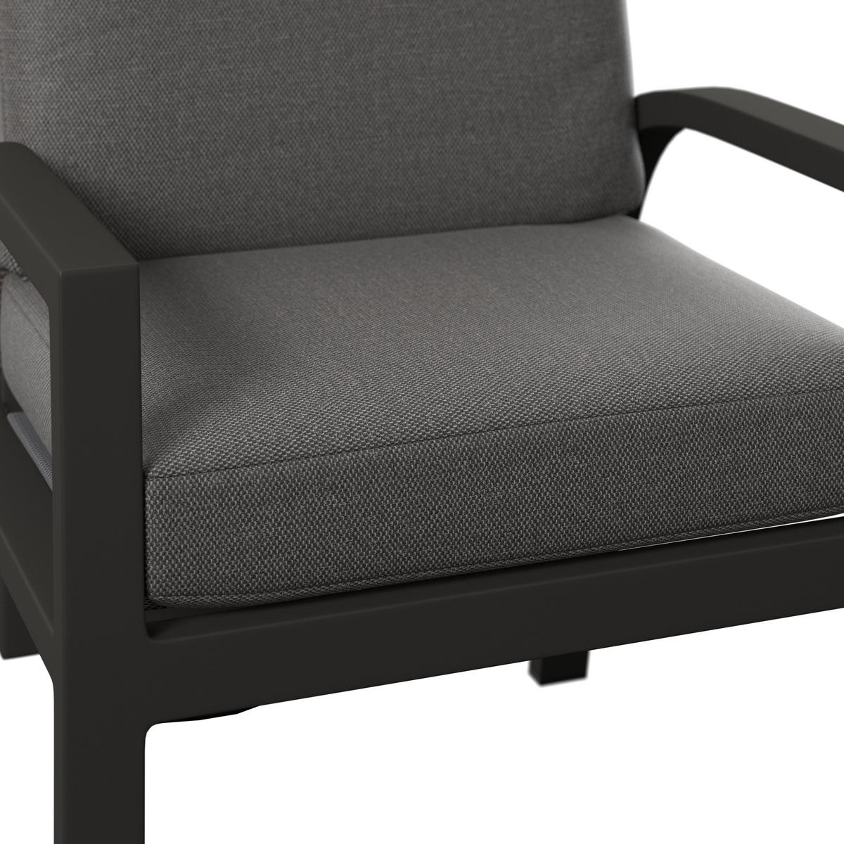 LOUNGESESSEL  - Dunkelgrau/Anthrazit, Modern, Textil/Metall (64/110/72cm) - Amatio