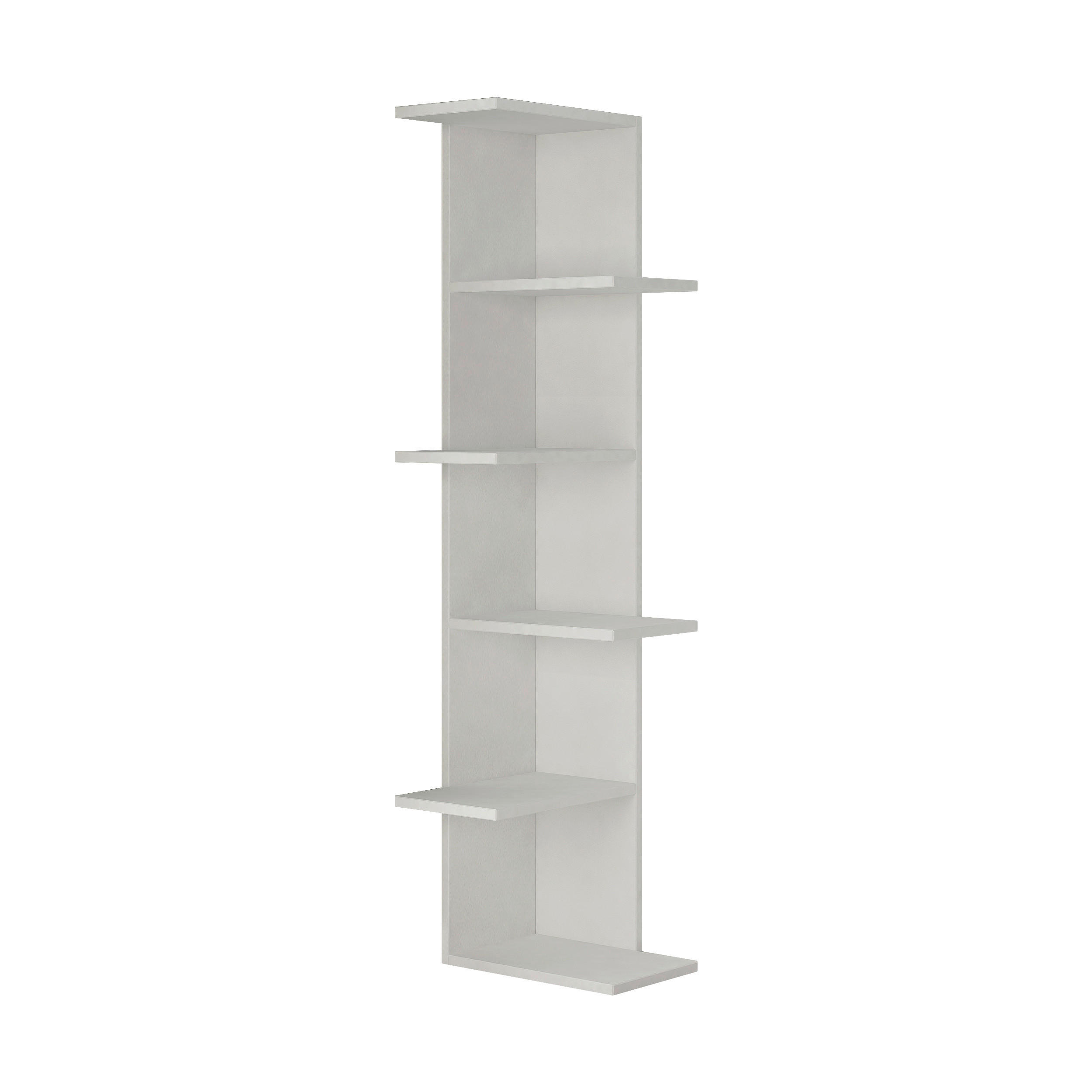 BÜCHERWAND  37/141/24 cm Weiss  - Weiss, Design, Holzwerkstoff (37/141/24cm) - Livetastic