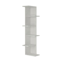 BÜCHERWAND  37/141/24 cm Weiss  - Weiss, Design, Holzwerkstoff (37/141/24cm) - Livetastic