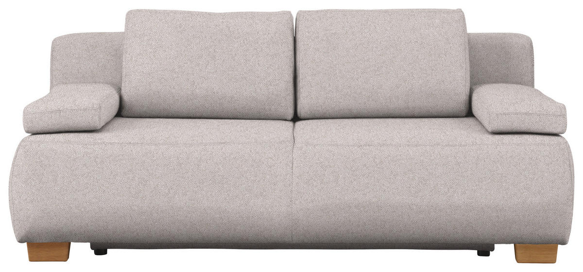BOXSPRINGSOFA  in Webstoff Naturfarben Skandinavisch  - Naturfarben, MODERN, Holz/Textil (205/93/108cm) - Venda