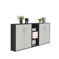 AKTENSCHRANK Anthrazit, Hellgrau  - Anthrazit/Hellgrau, MODERN, Holzwerkstoff (212,9/113,6/33cm) - MID.YOU
