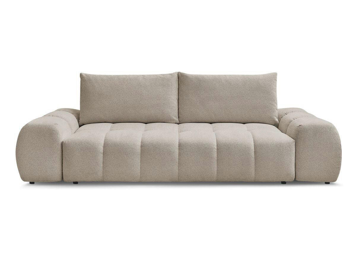 SCHLAFSOFA Flachgewebe Taupe  - Taupe/Schwarz, MODERN, Kunststoff/Textil (278/115/90cm)