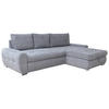 ECKSCHLAFSOFA Velours Hellgrau  - Chromfarben/Hellgrau, Design, Kunststoff/Textil (277/175cm) - Livetastic