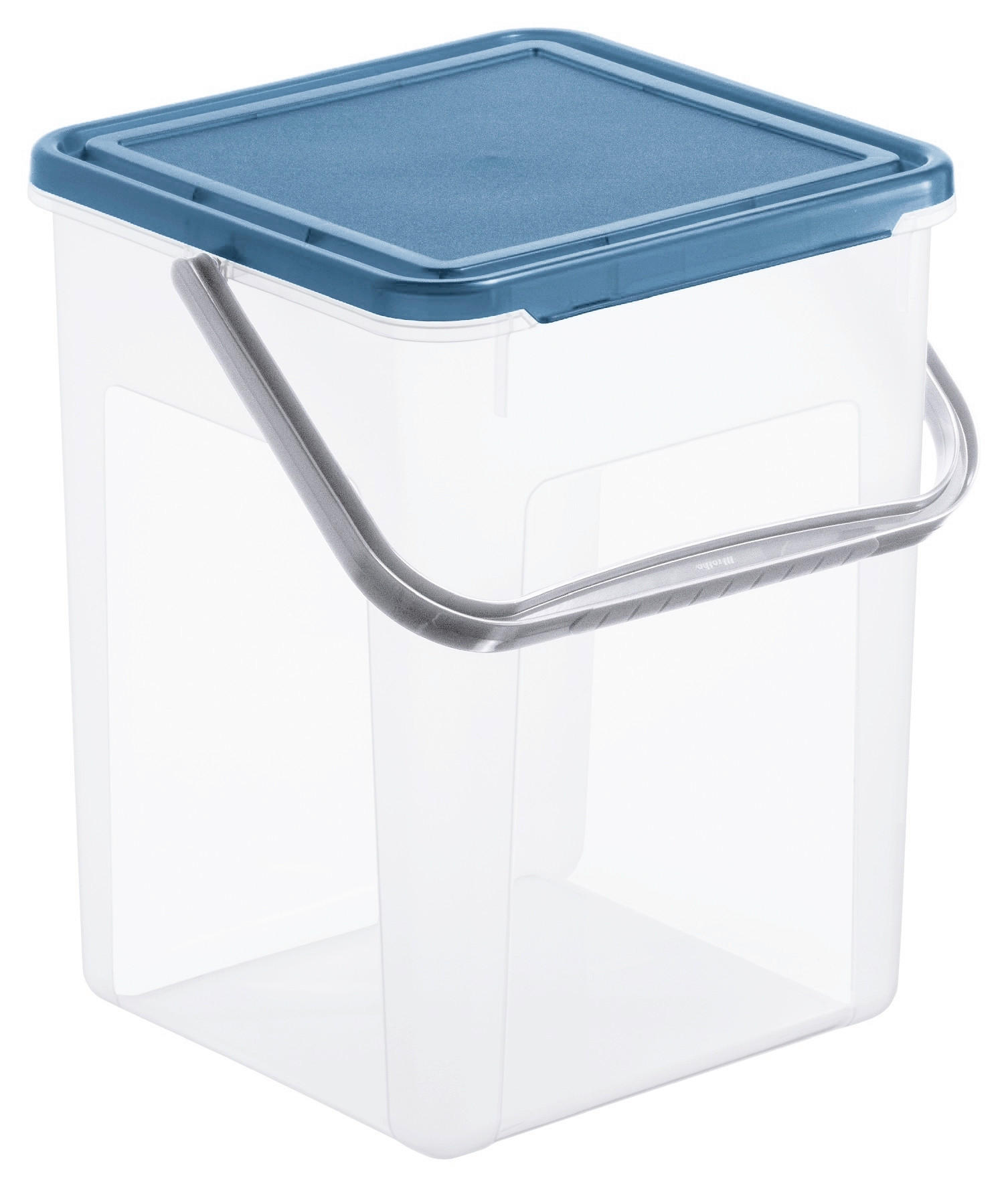 WASCHMITTELBEHÄLTER  - Blau/Transparent, Basics (23/22,5/27cm) - Rotho