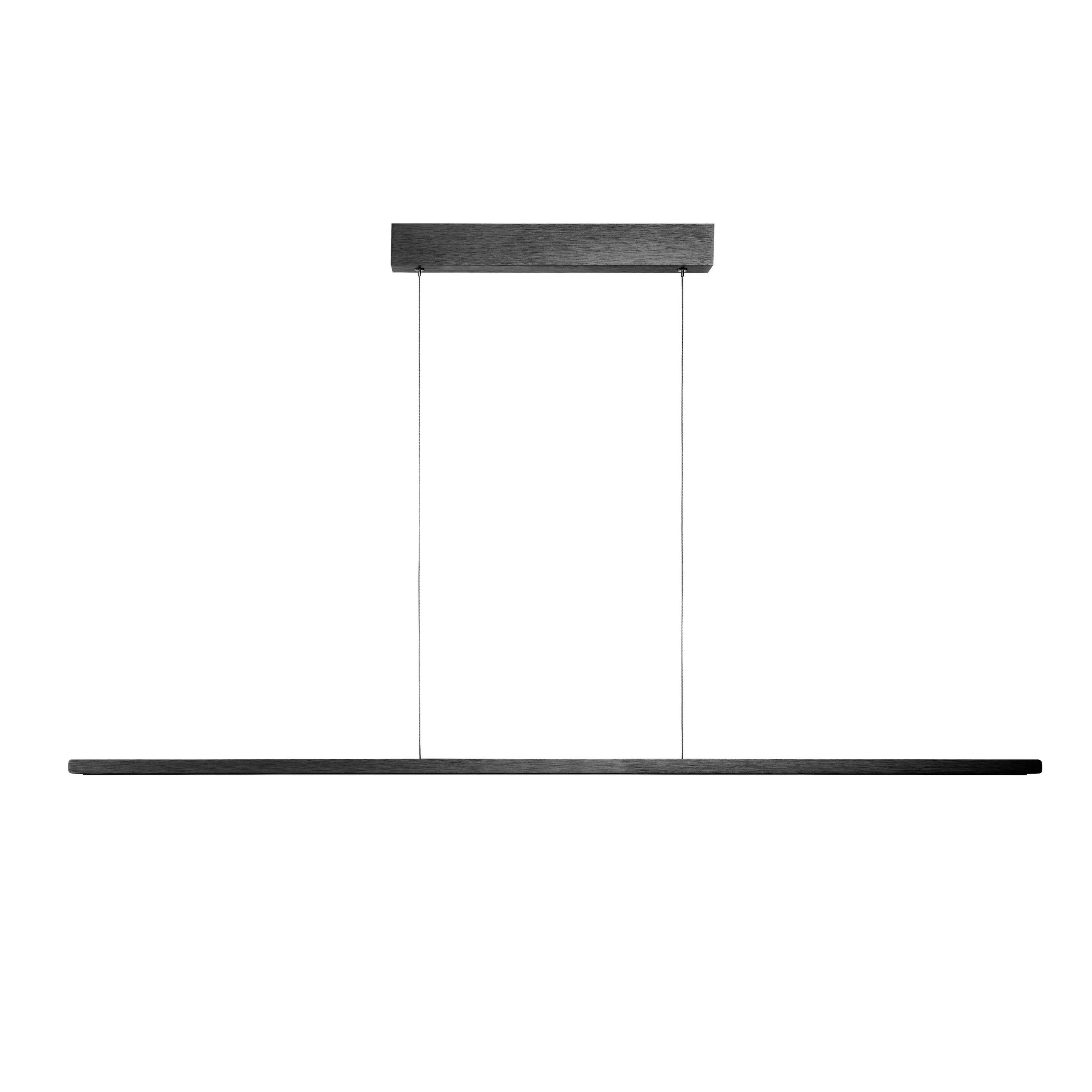 LED-HÄNGELEUCHTE Mia 143/1,8/1,8 cm   - Schwarz, Design, Metall (143/1,8/1,8cm) - Ambiente