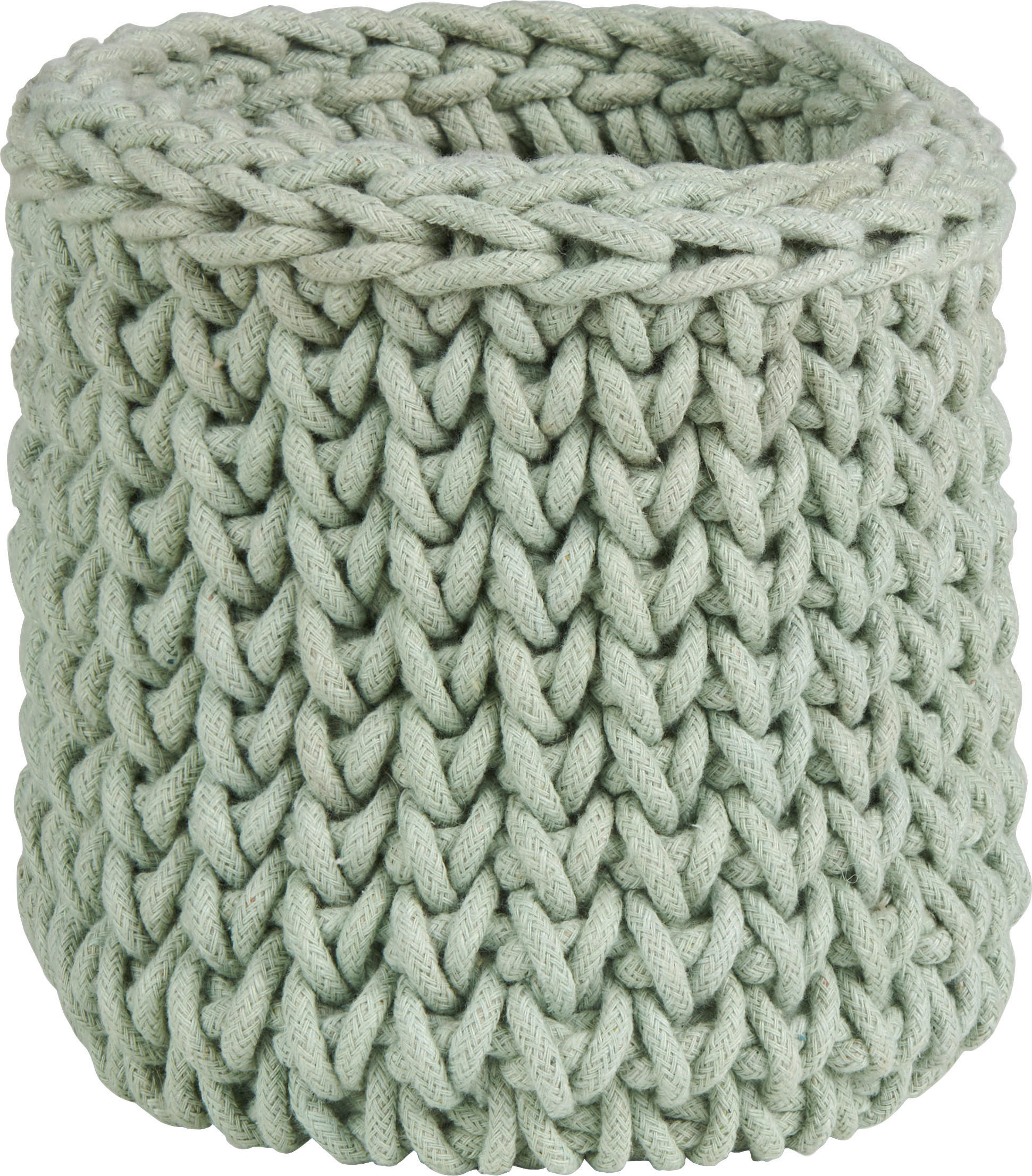 AUFBEWAHRUNGSKÖRBCHEN  18/18 cm    - Grün, Basics, Textil (18/18cm) - Patinio