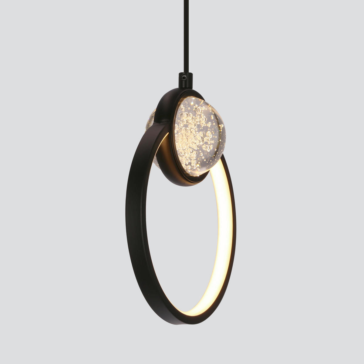 LED-PENDELLEUCHTE 20/7,8/120 cm  - Schwarz/Weiß, KONVENTIONELL, Kunststoff/Metall (20/7,8/120cm)