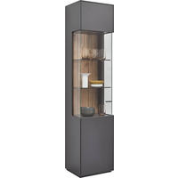 VITRINE in Graphitfarben  - Graphitfarben, Design, Glas/Holzwerkstoff (46,9/205,5/37,1cm) - Dieter Knoll