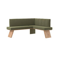 ECKBANK 185/150 cm Webstoff Grün   - Eichefarben/Grün, KONVENTIONELL, Textil (185/150cm)