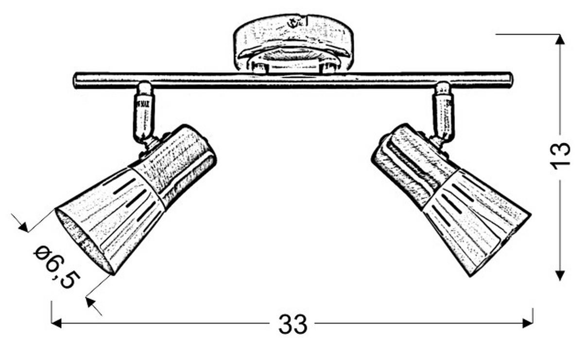 DECKENSTRAHLER 33/13/8 cm   - Basics, Metall (33/13/8cm)